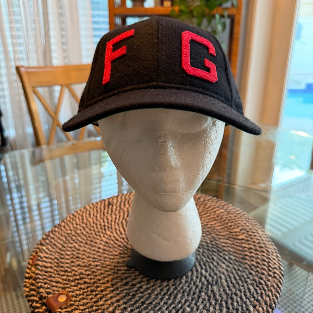 Fear of God New Era FG Logo 9FORTY Adjustable Hat Black Red Wool Cap OSFM